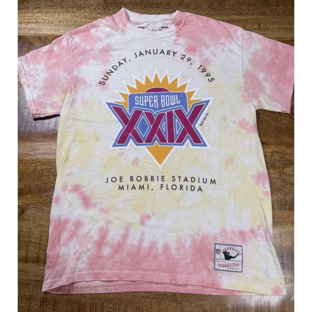 Mitchell & Ness Super Bowl XXIX Tee Tie Dye NFL Throwback Shirt Medium